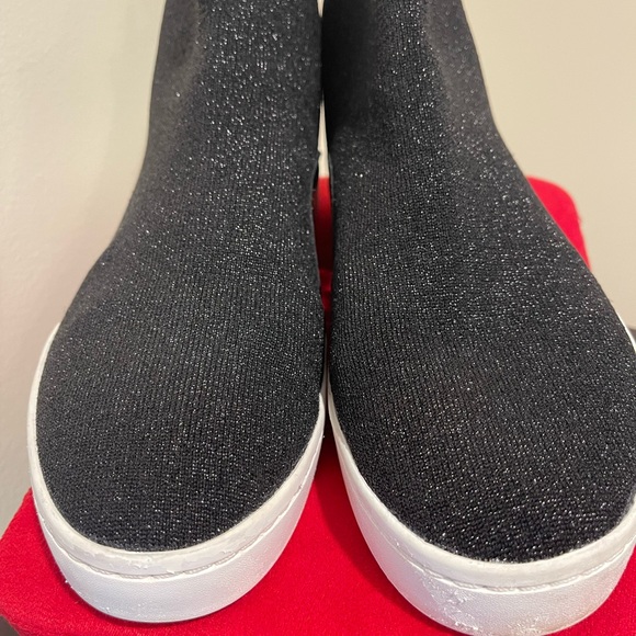 MICHAEL KORS black stretch-knit sock sneakers with little sparkle - Picture 4 of 6